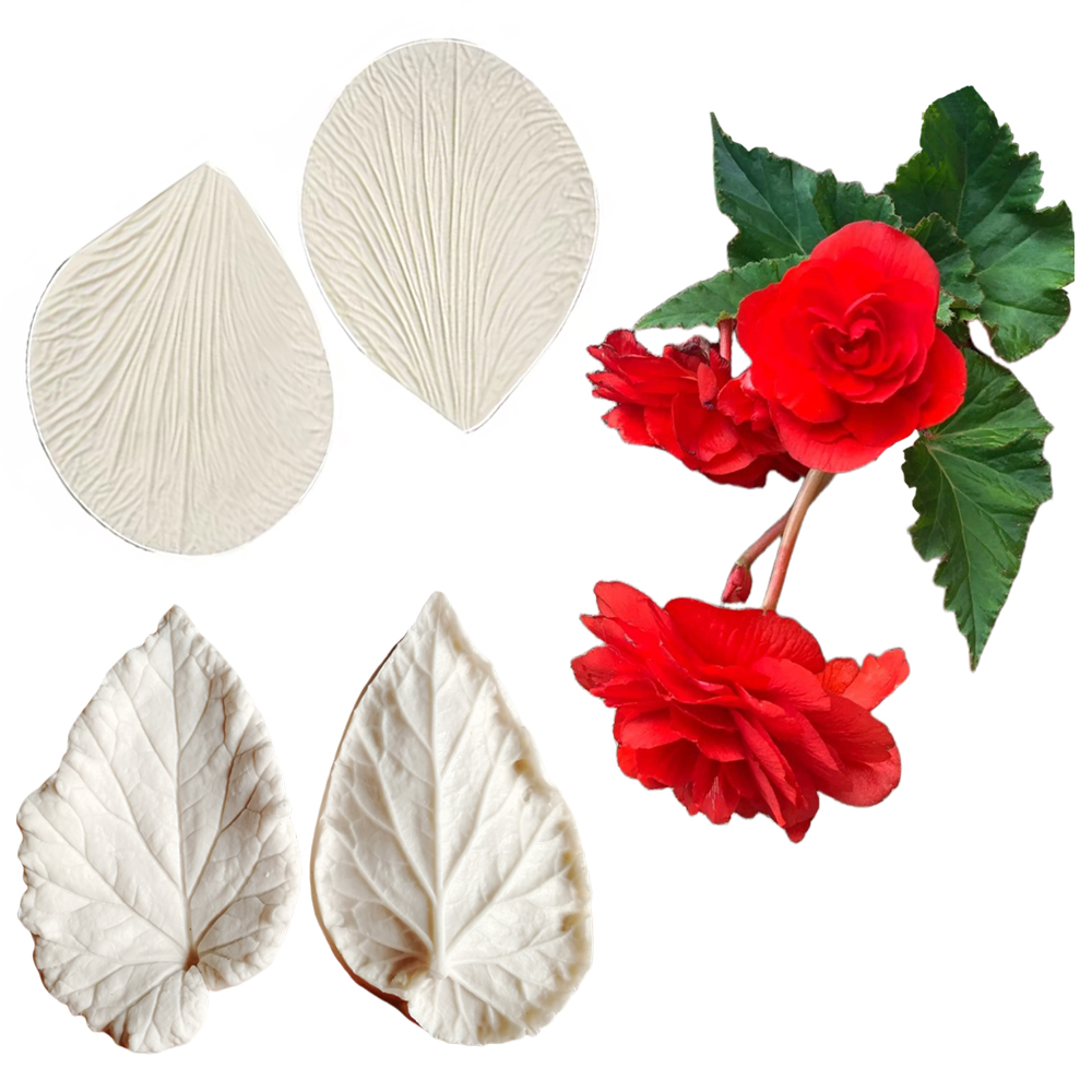 Eco Art Craft - Begonia Tuberous Veiner Stampi in silicone