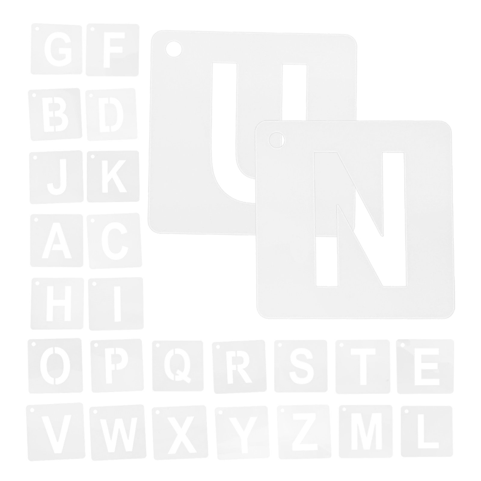 Art And Craft Letter Z - 1 Set di Stencil Alfabetici Riutilizzabili
