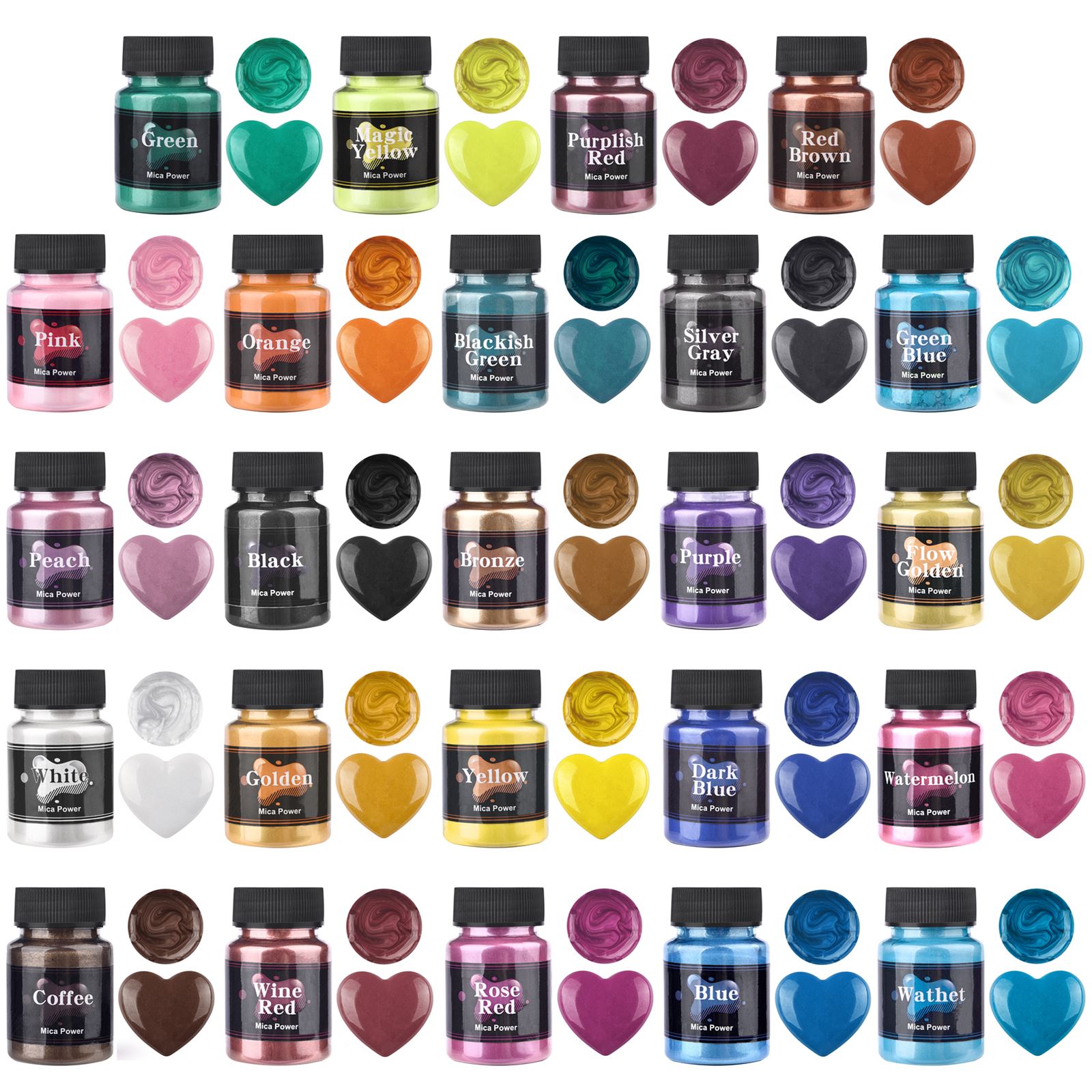Resin Pigment Powder - 50ml 24 colori resina perla polvere