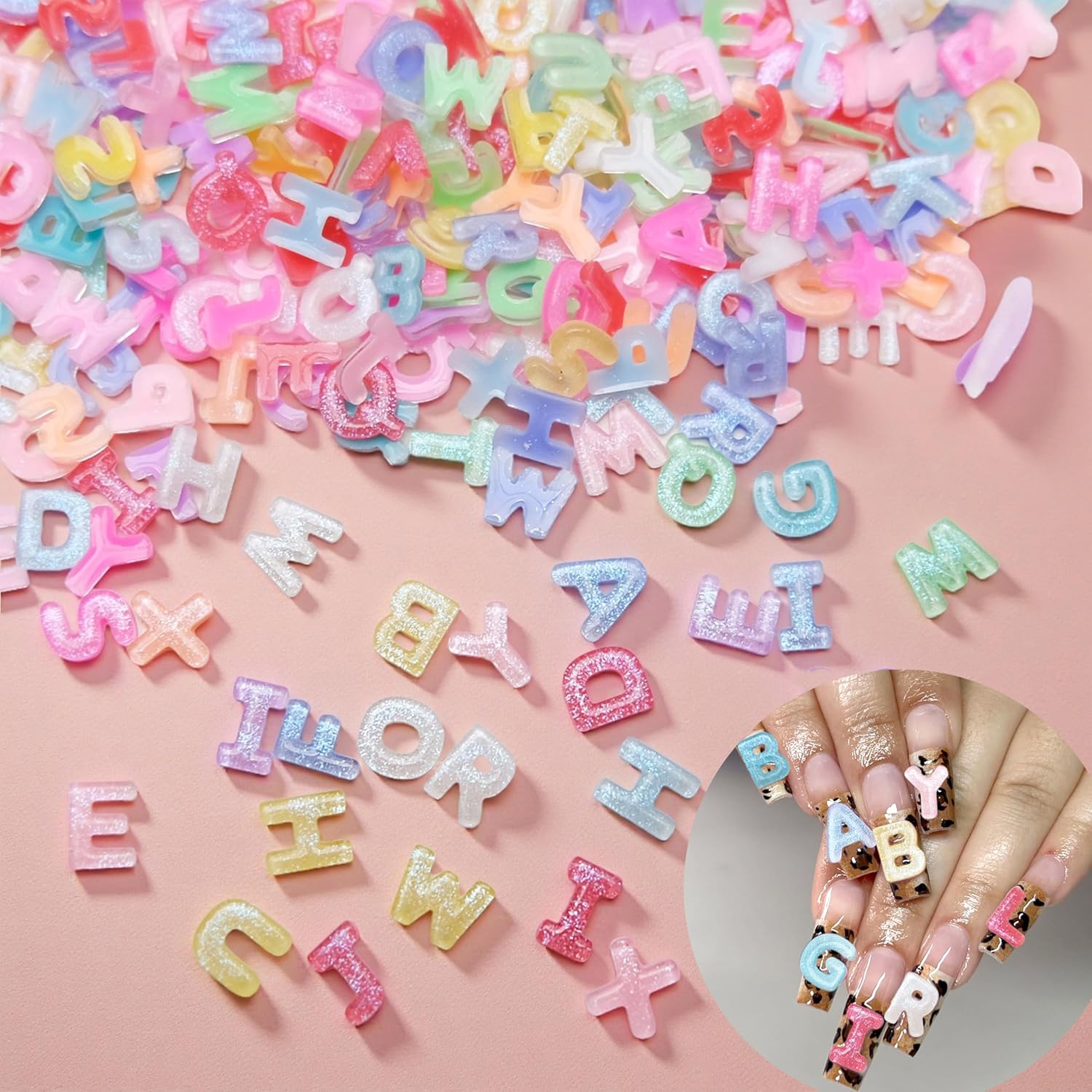 Art And Craft Letter Z - 100 pz 3D Lettera Colorata Pendenti