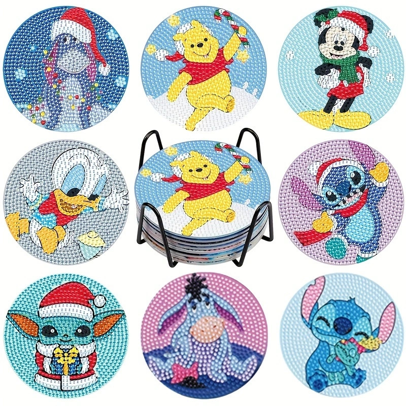 Art Craft Furniture - Sottobicchiere Rotondo in Diamante Fai-da-Te Disney