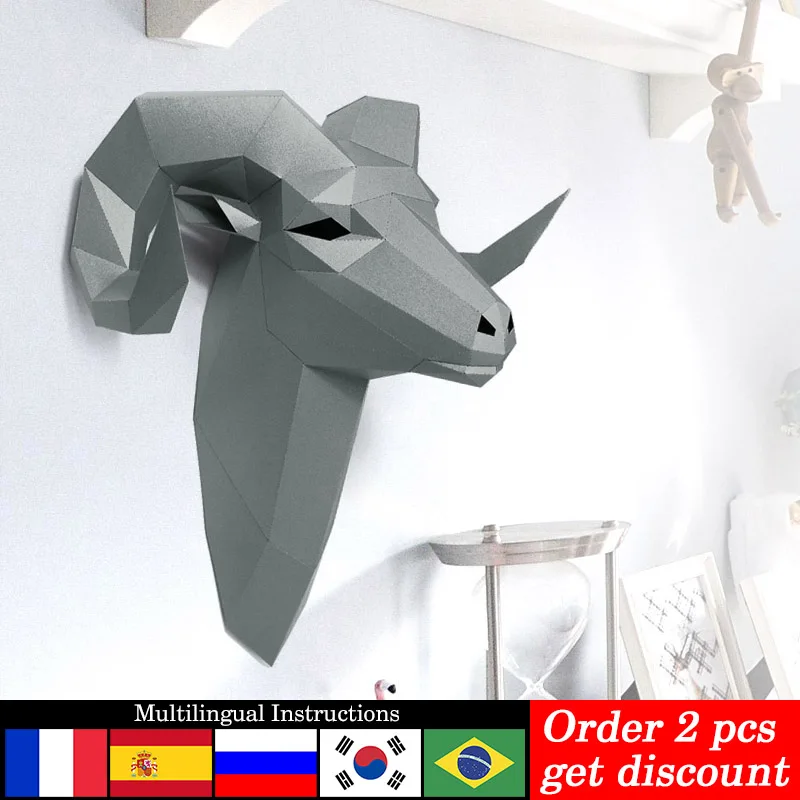 Art Craft Center - Pre-tagliato Bighorn Pecora Selvatica Animale Decorazione