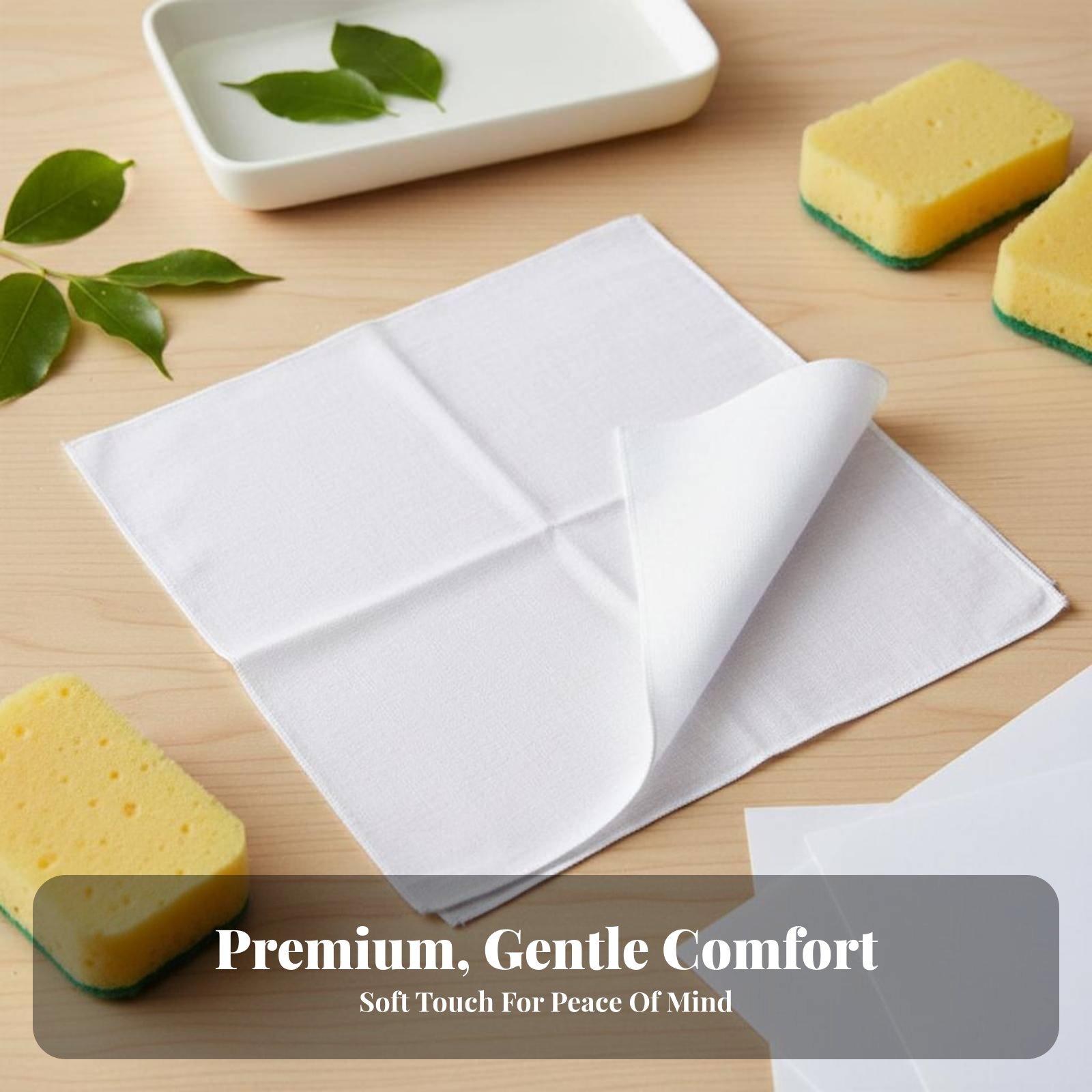Art Craft Classes - Fazzoletto di Cotone Riutilizzabile Bianco per
