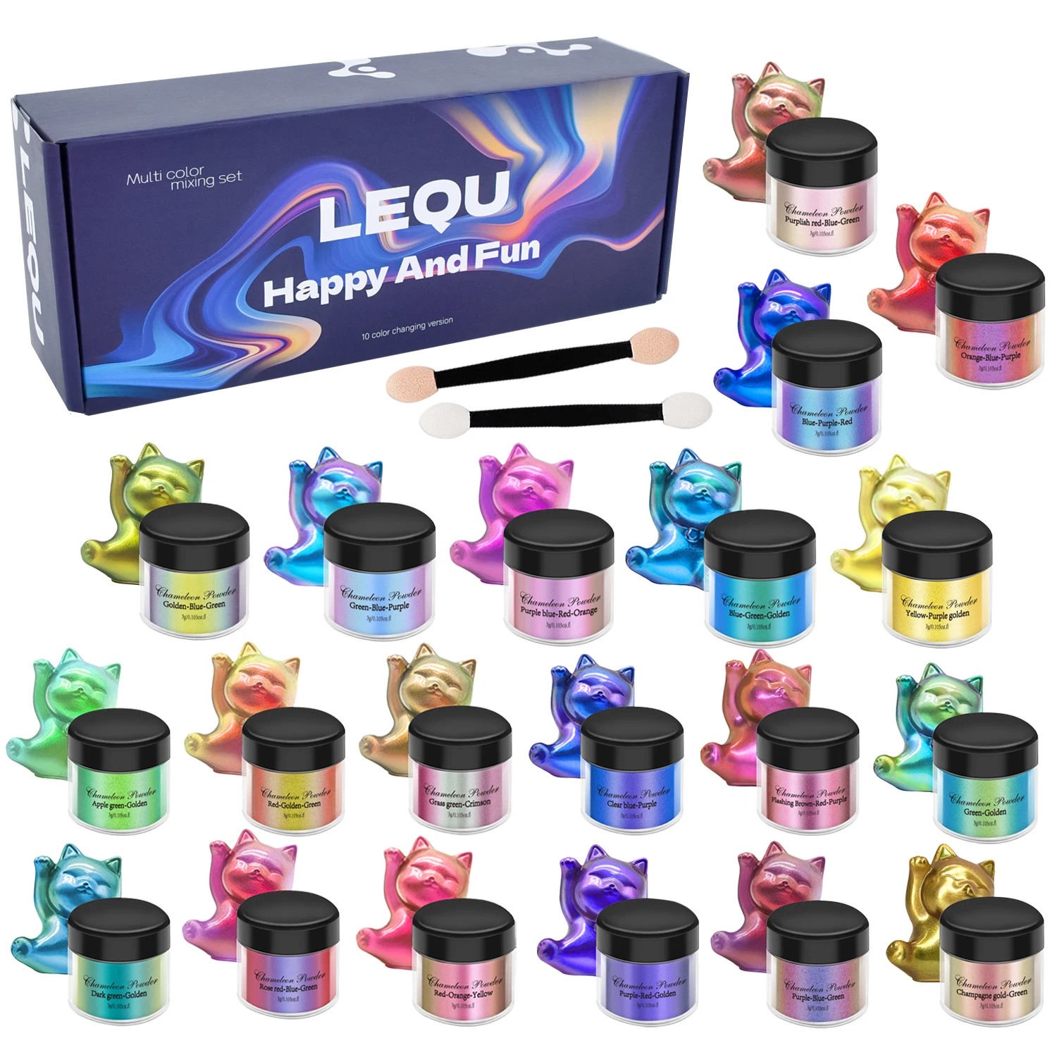Resin Pigment Powder - Set di polvere cromata rosa camaleonte