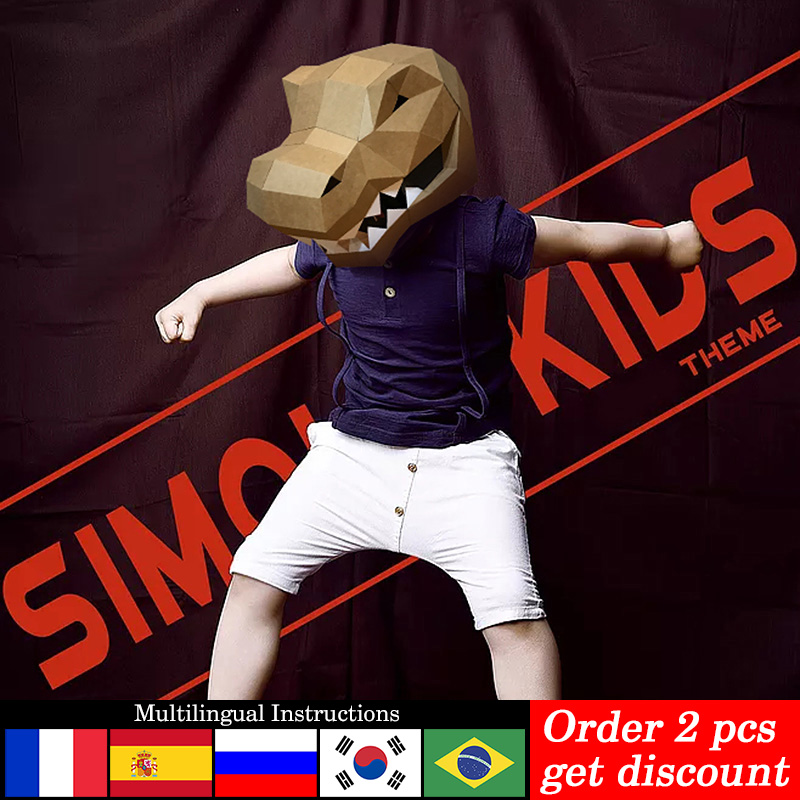 Art Craft Center - Tyrannosaurus Rex Animal Mask modello di