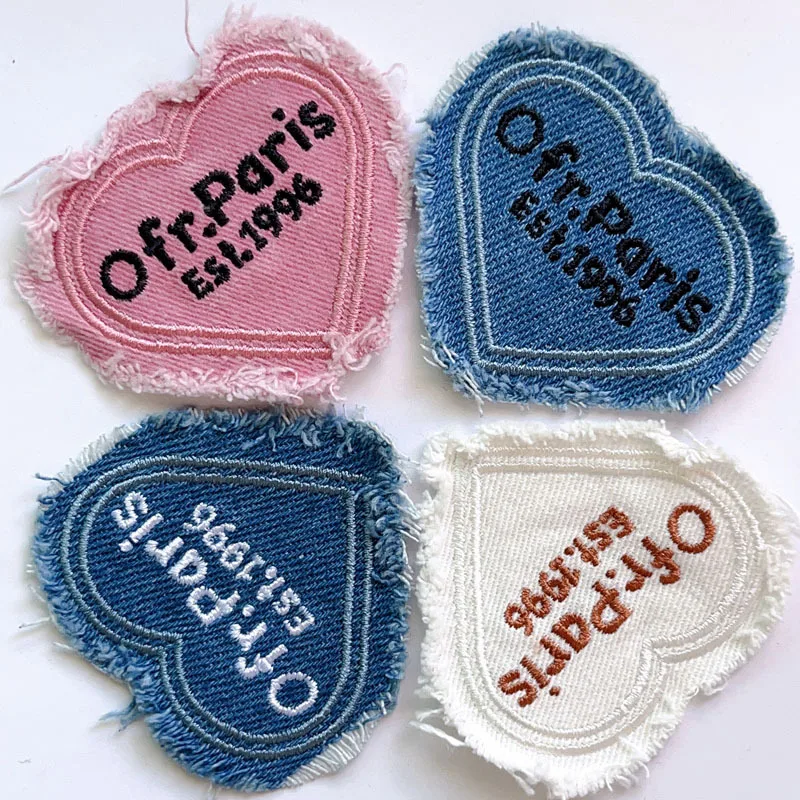 Eco Art Craft - Applique a cuore rosa per vestiti