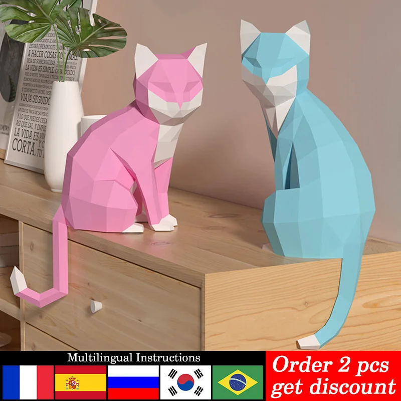 Art Craft Center - 1 paio Amanti Gatto Animale Decor