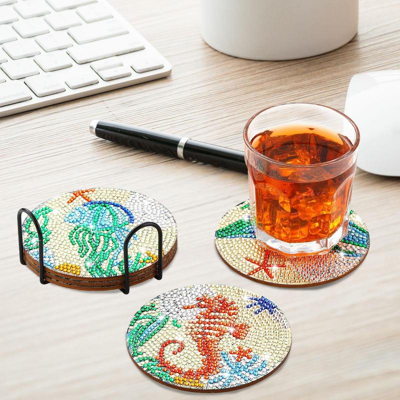 Eco Art Craft - Sottobicchieri con gemme artistiche Kit artigianali