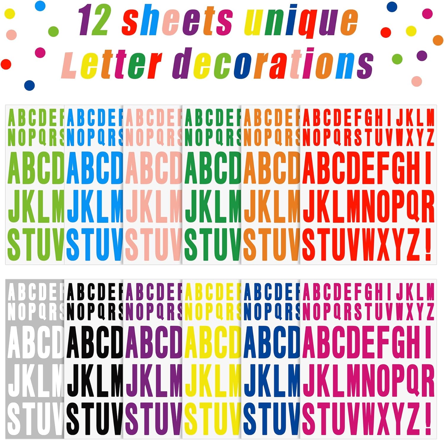 12 fogli di adesivi con letter - Art And Craft Letter Z recensione e prezzo
