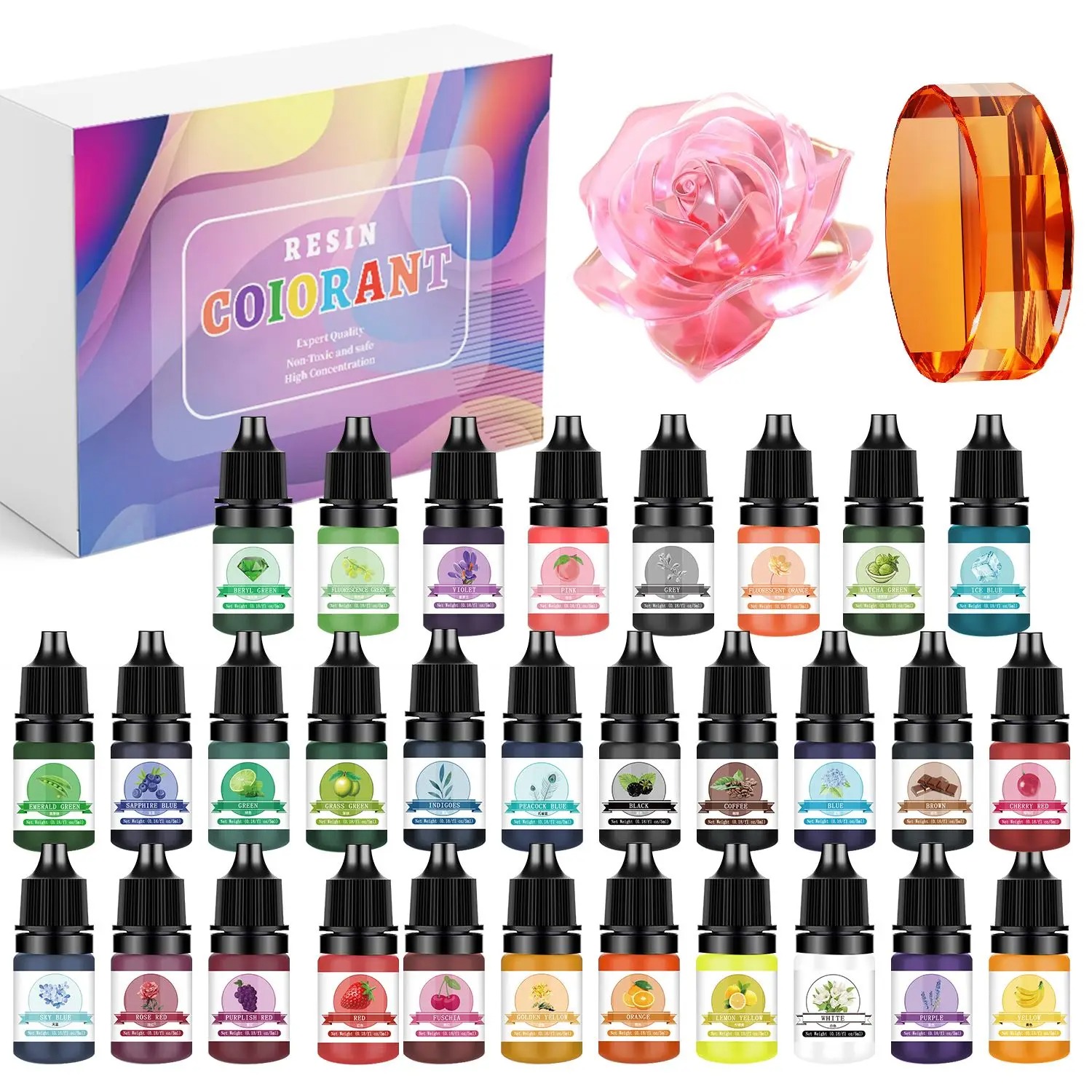 30 colori 5ml kit di pigmenti  - Resin Pigment Powder recensione e prezzo