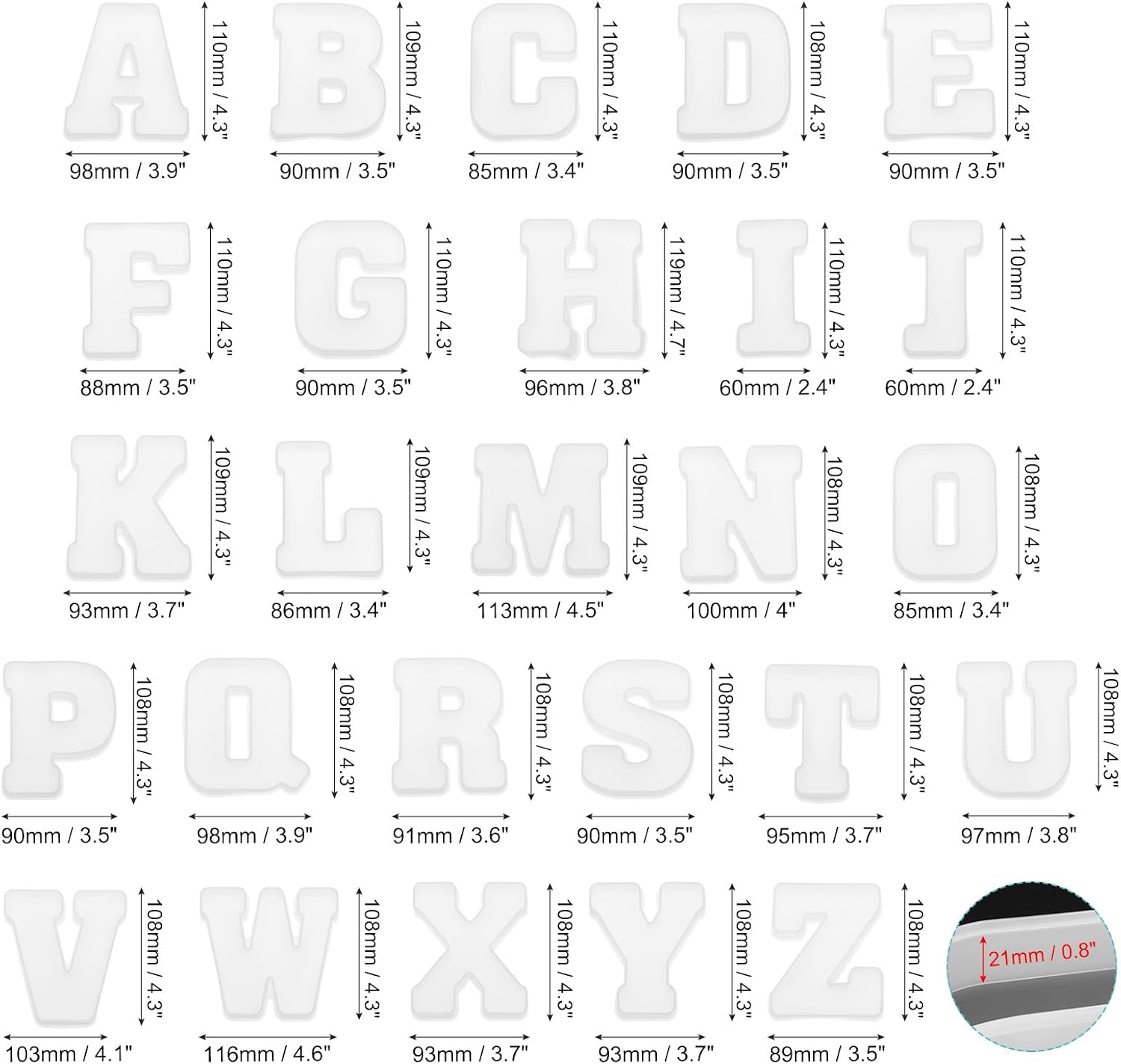 Set di 26 Stampi in Silicone p - Art And Craft Letter Z recensione e prezzo